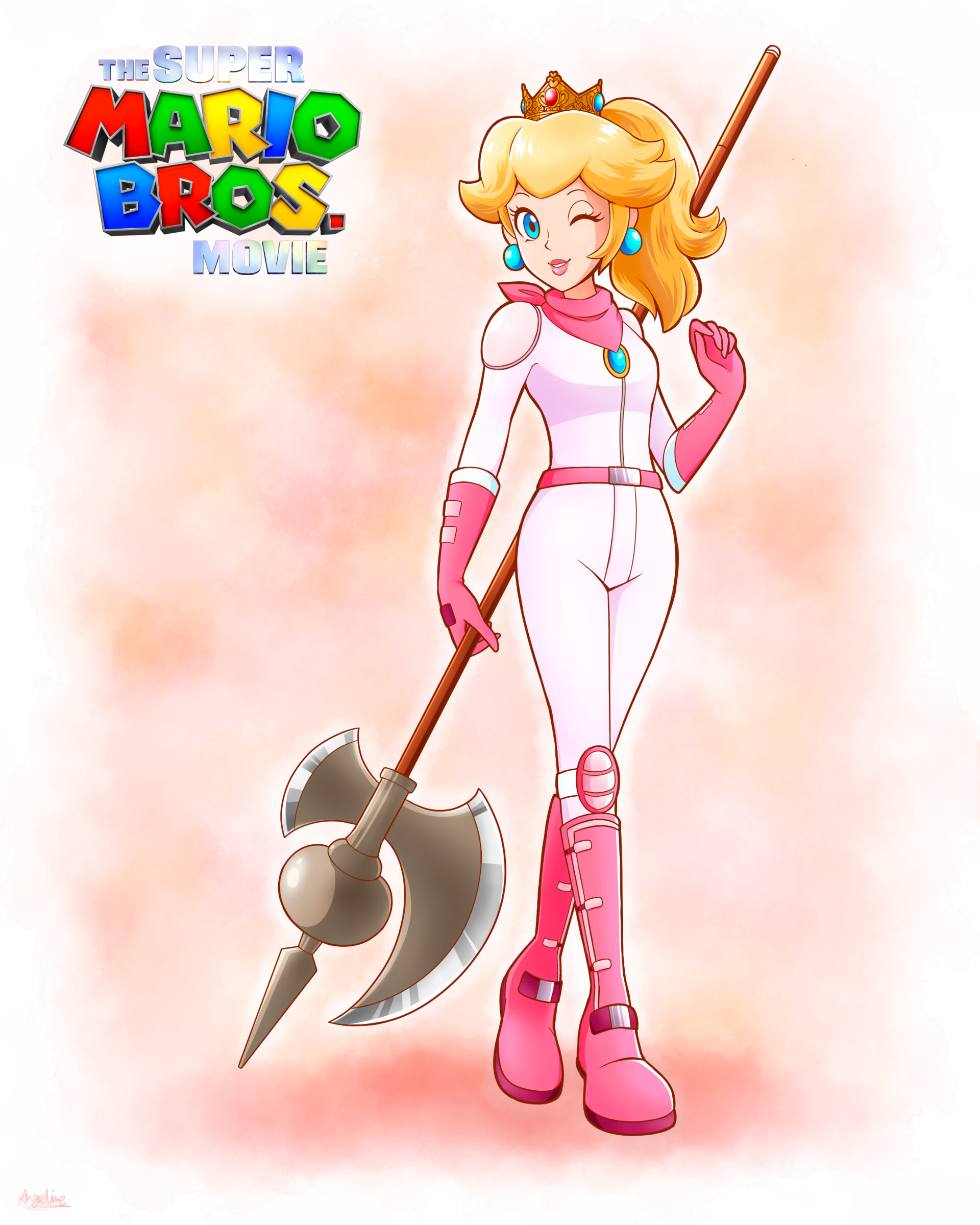 Princess Peach from the video game Super Mario in 2023  Super princess,  Super princess peach, Super mario art