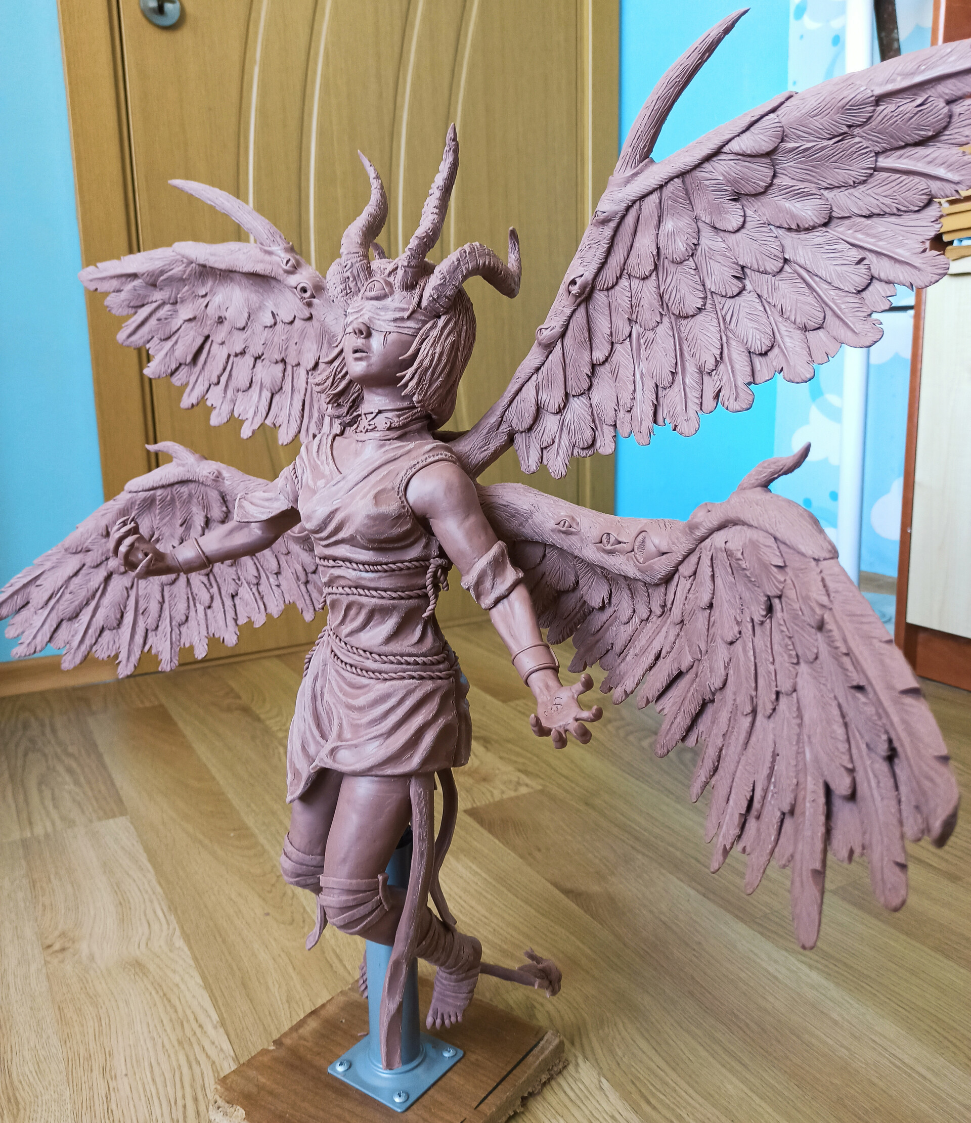 Angel clay sculpture discount