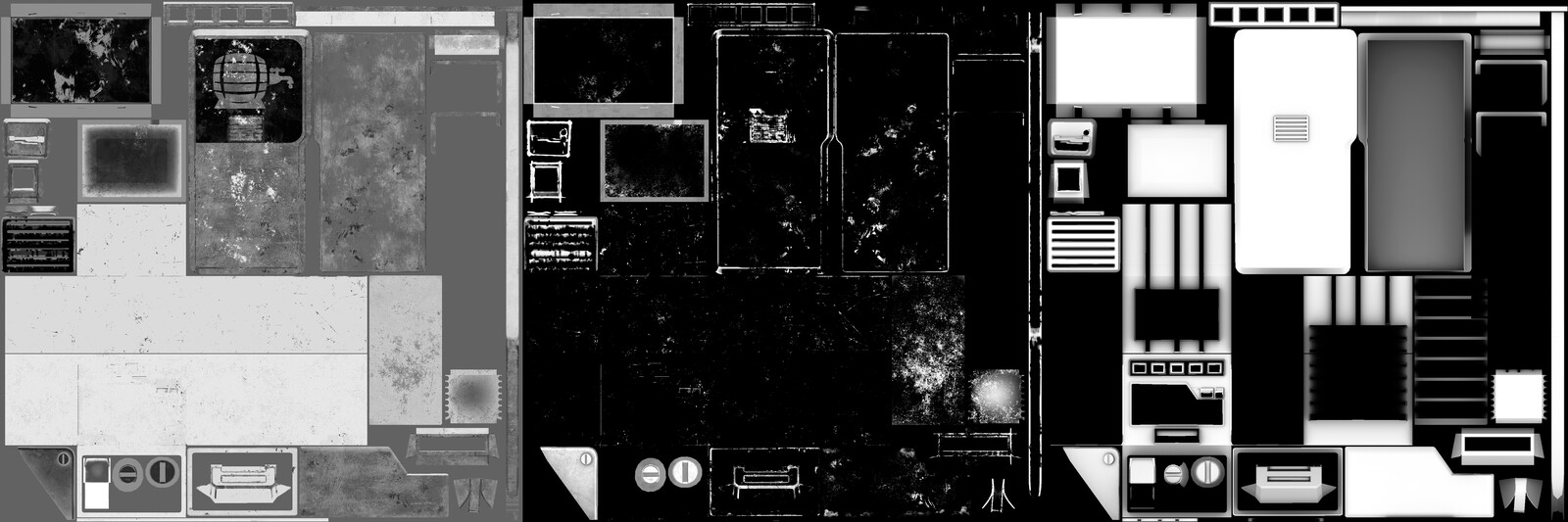 Vending Machine Texture Set: Roughness, Metallic, AO