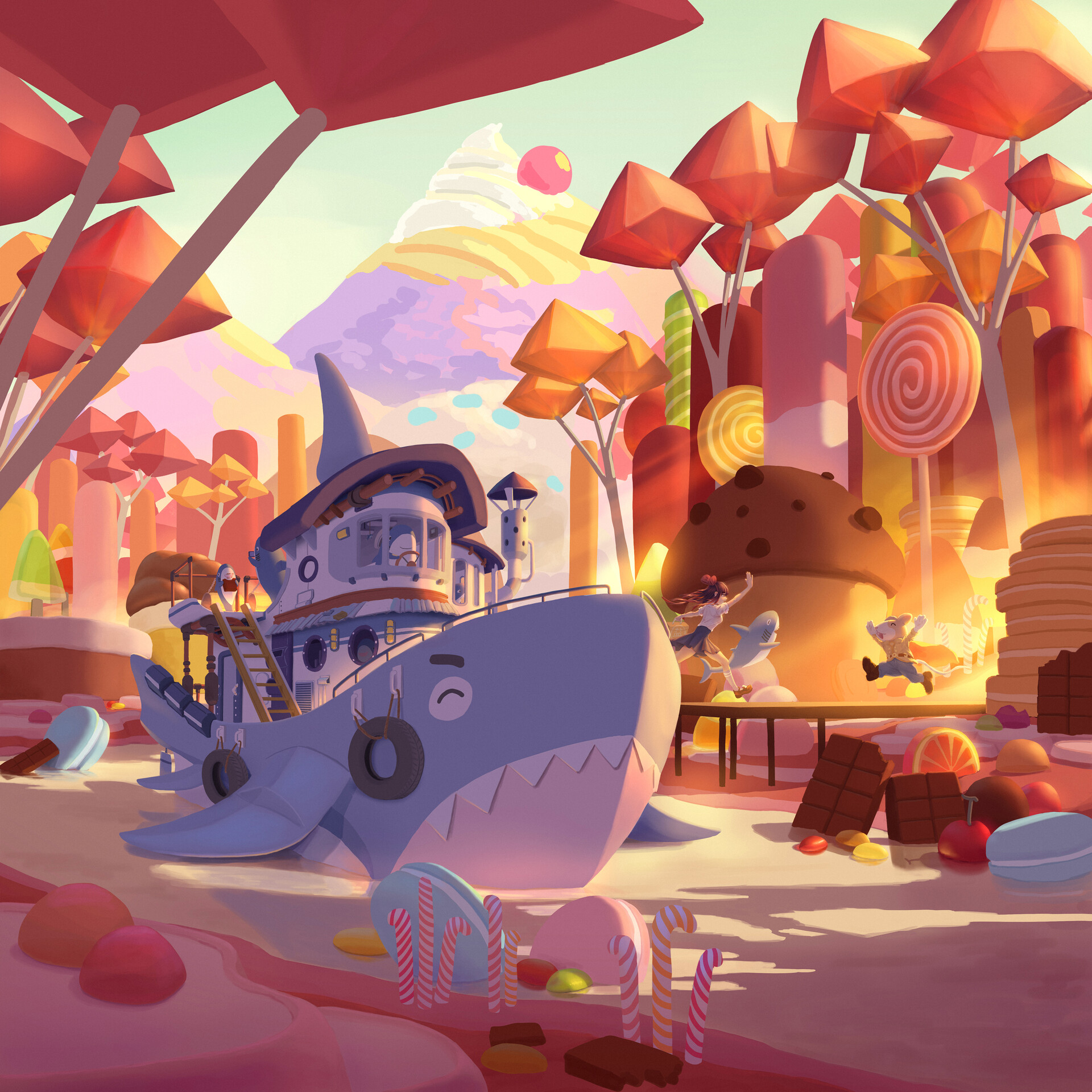 ArtStation BLAHAJ TRIP TO CANDY KINGDOM IKEA SHARK COLLECTION 12