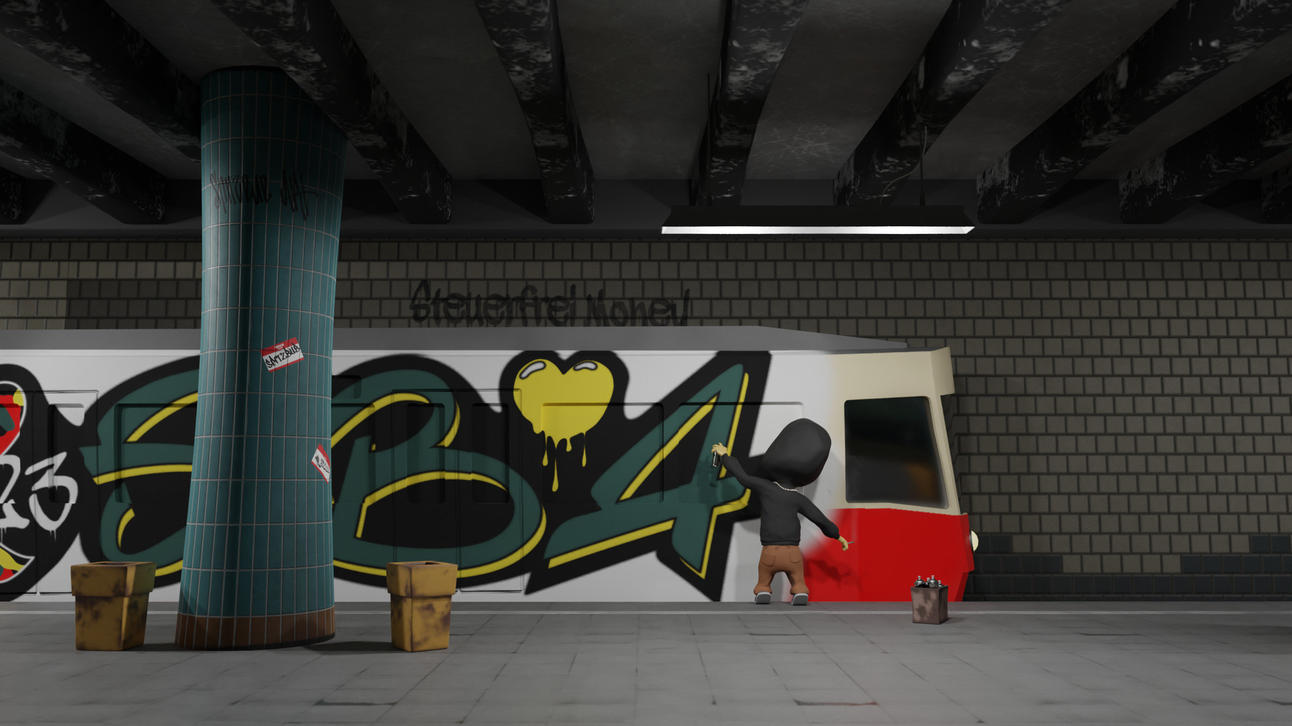 Bombed train right half