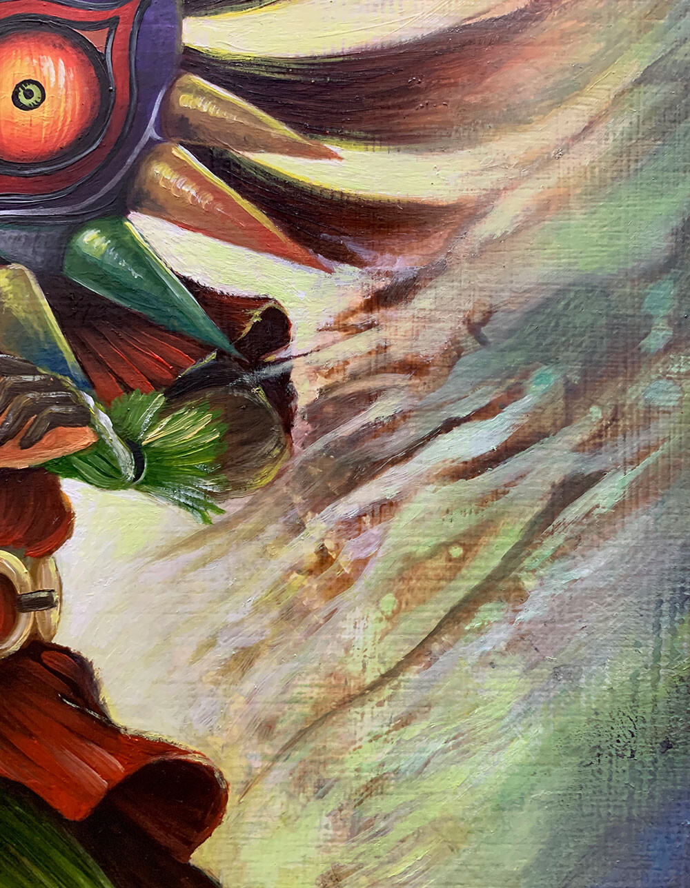 Zelda Majora's Mask - Wall art handmade oil painting on canvas