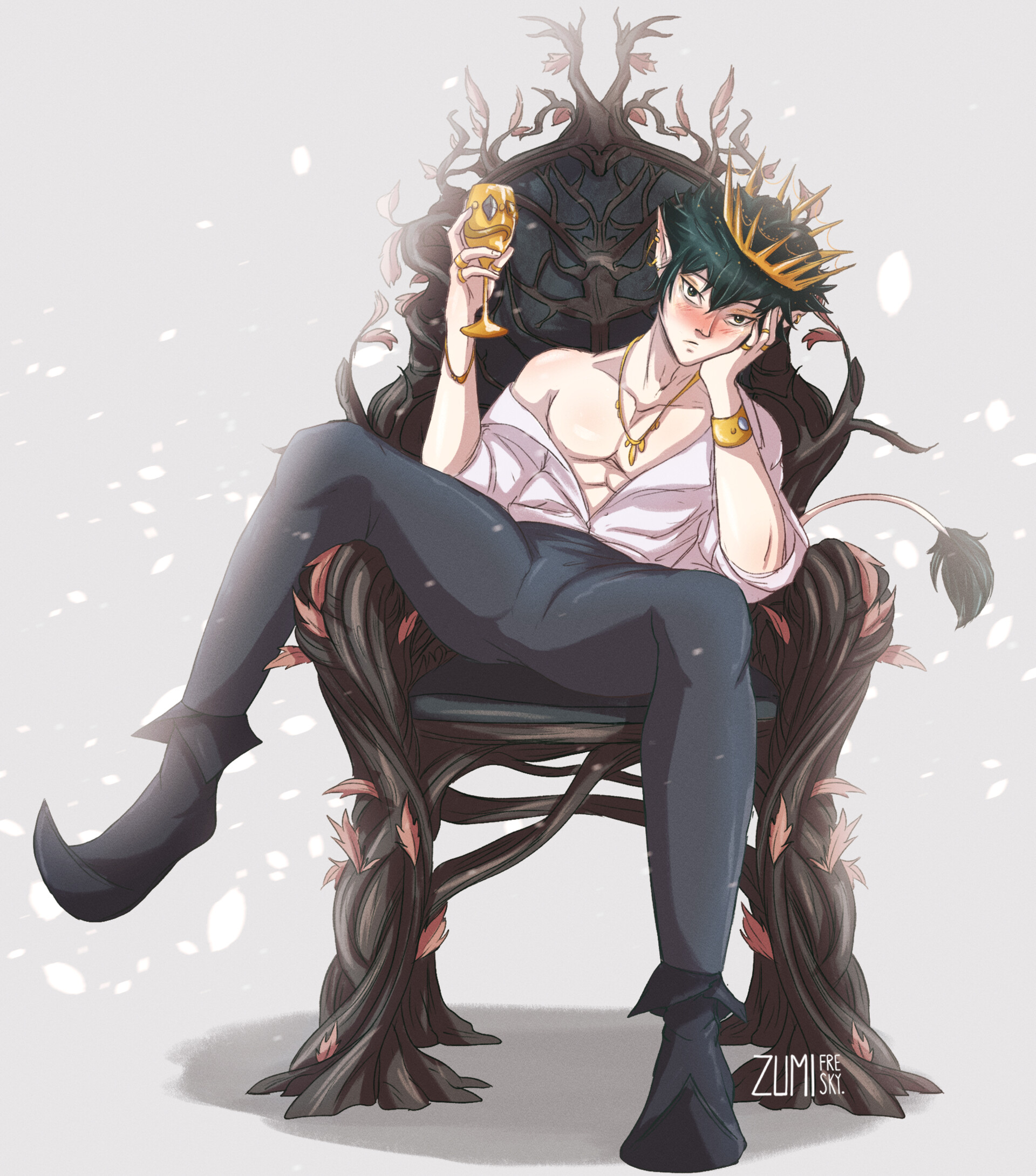 ArtStation - Cardan Greenbriar on his throne