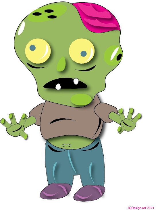 Zombie Mascot created in Adobe Illustrator