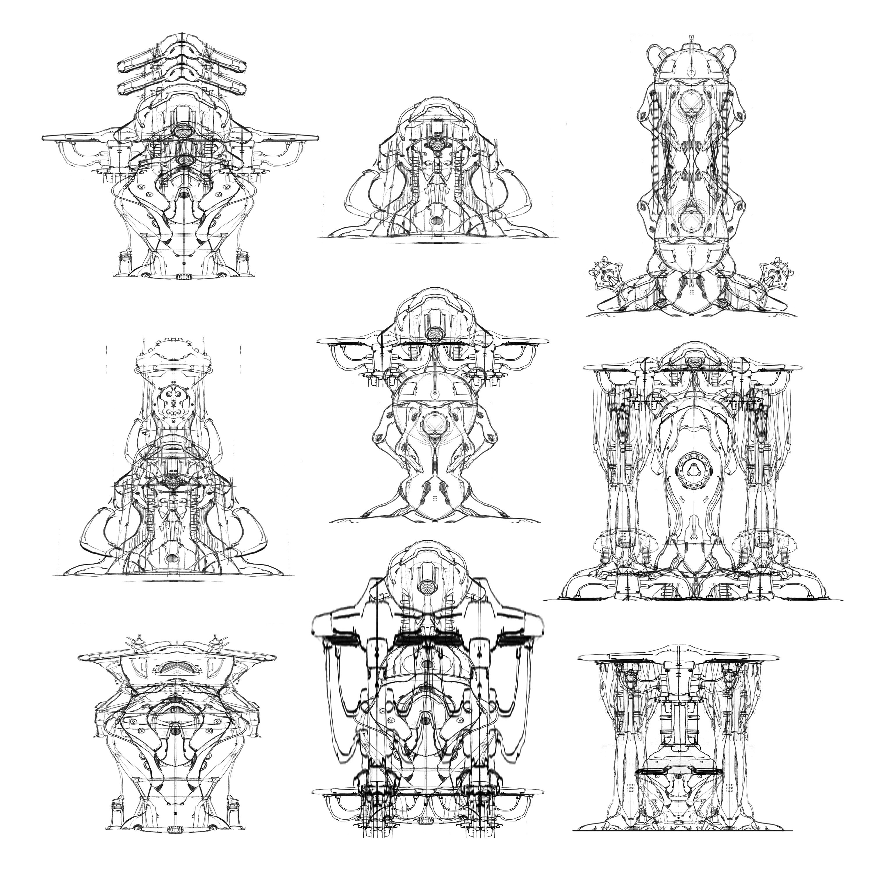 Original form sketches that inspired this series.
