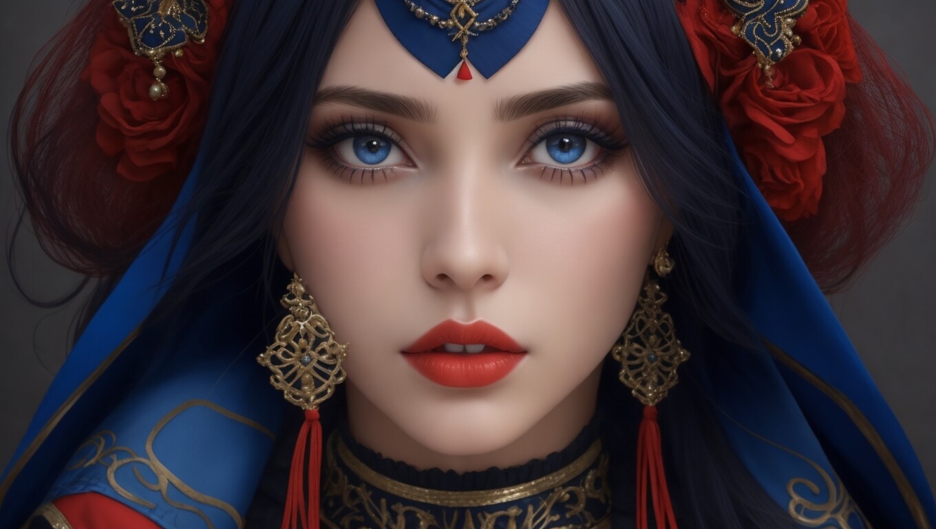 ArtStation - beautiful woman blue eyes
