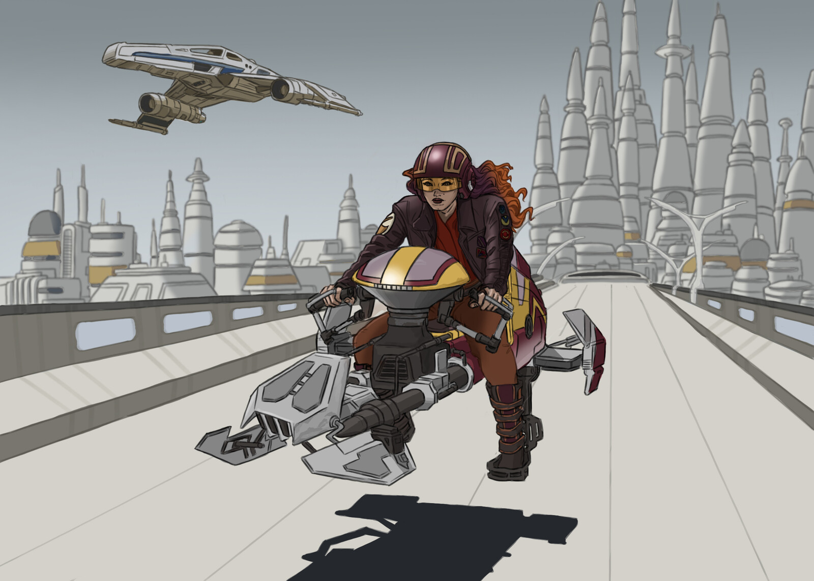 Sabine Wren on Speeder Bike