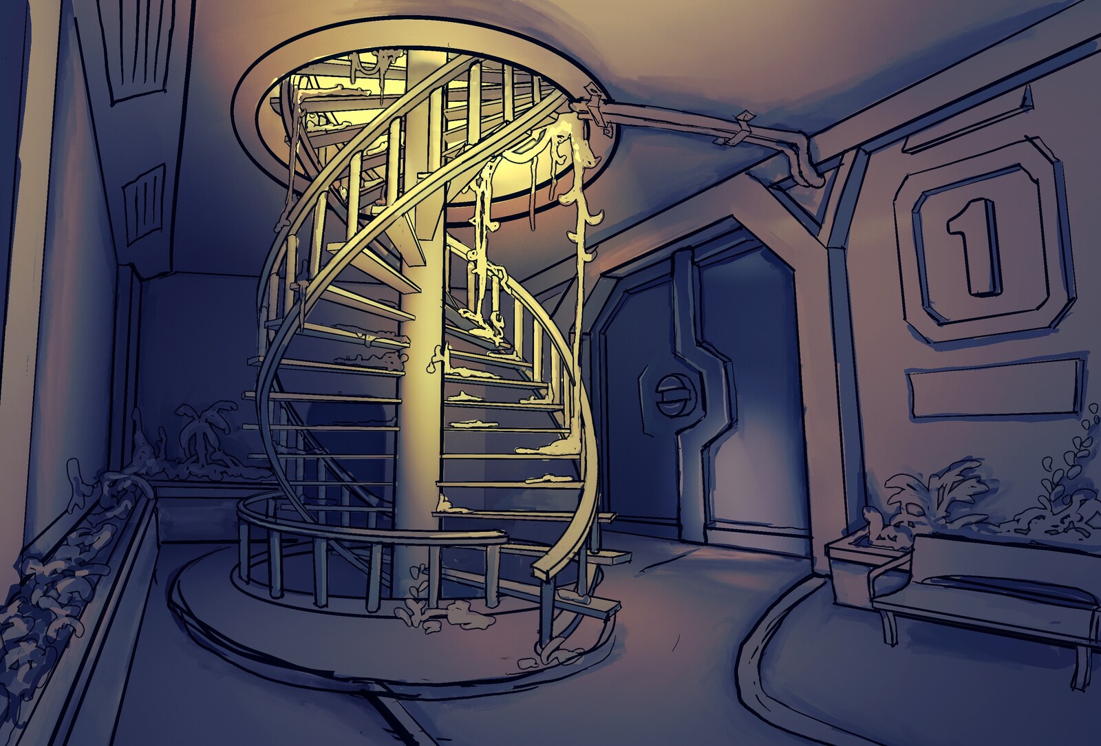 Entrance and stairway
