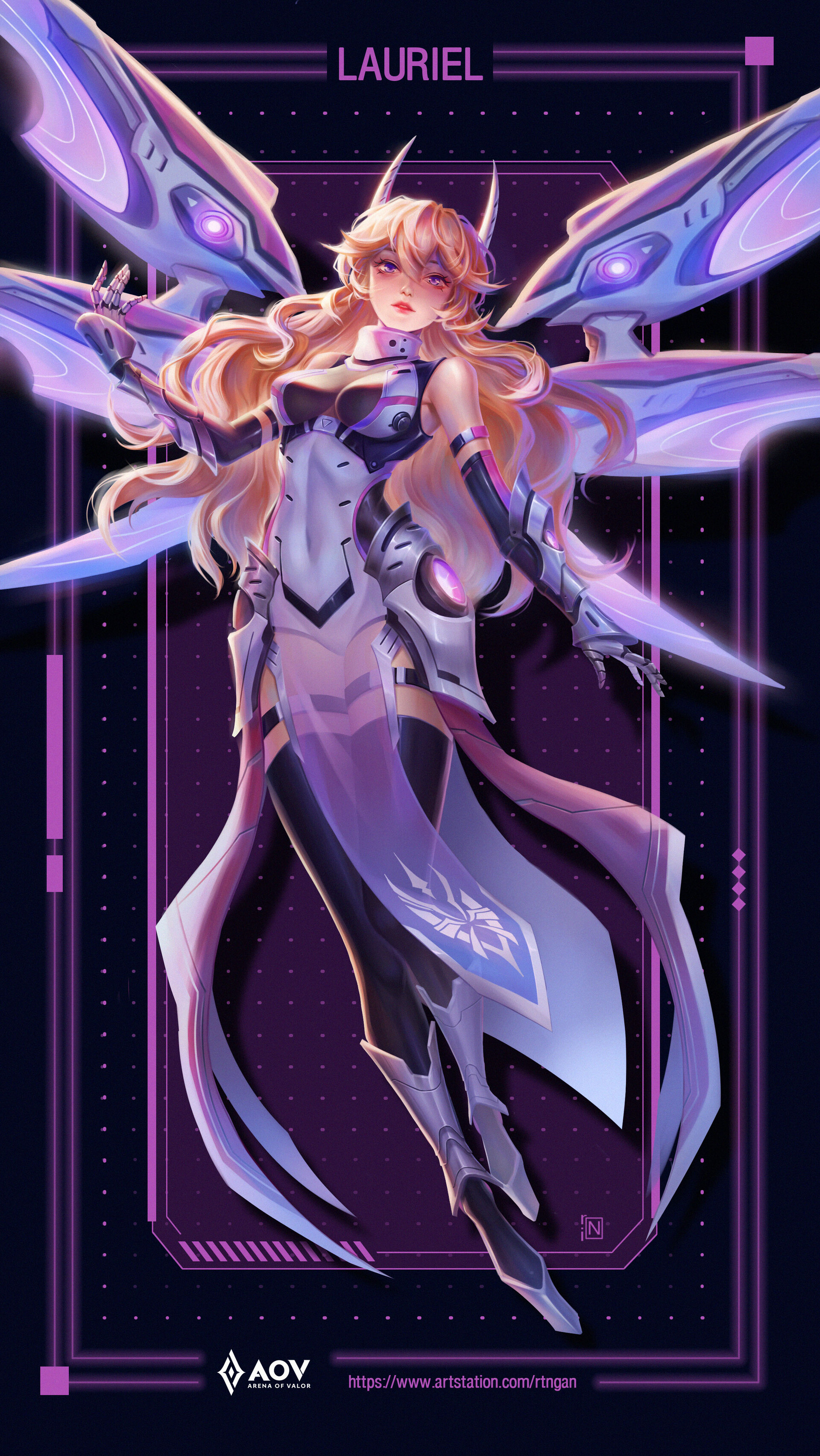 ArtStation Artwork for GarenaArena of Valor Lauriel Cybercore