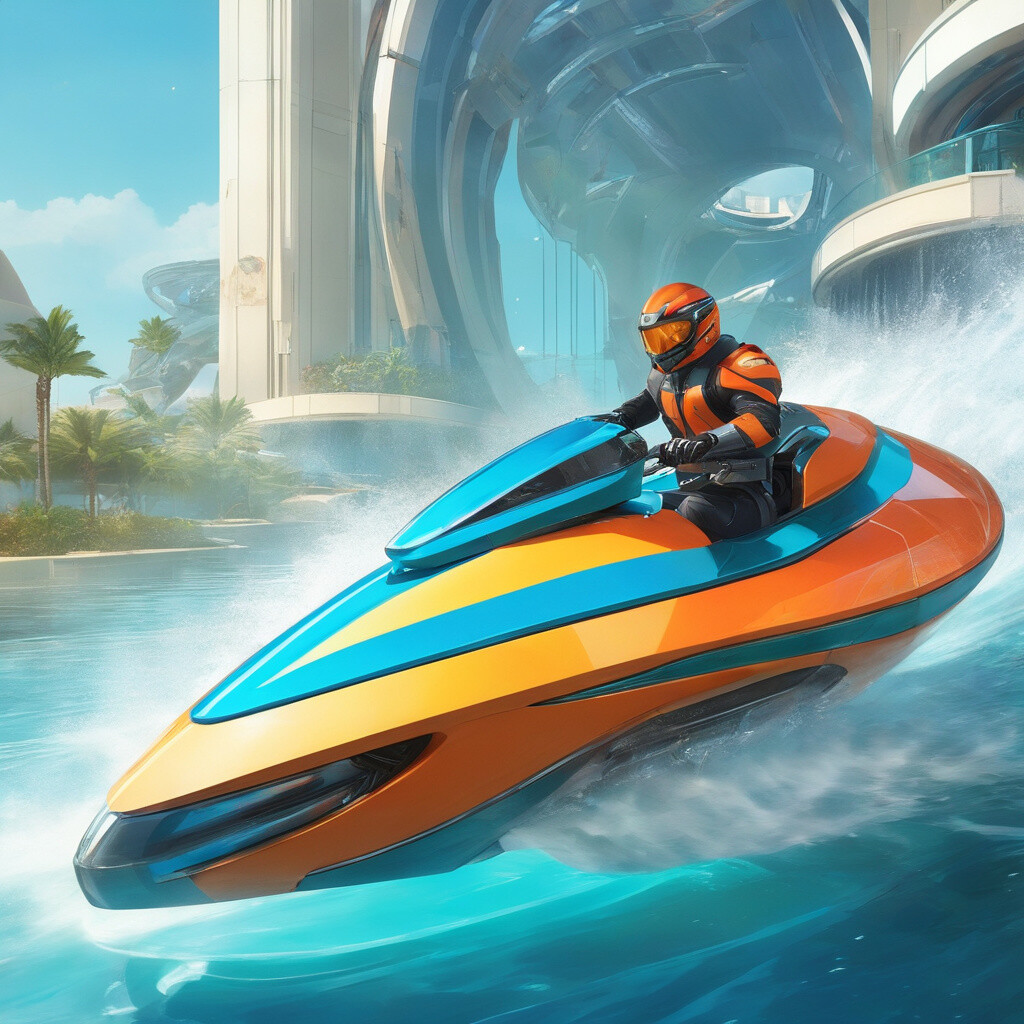 ArtStation - futuristic water jet vehicle