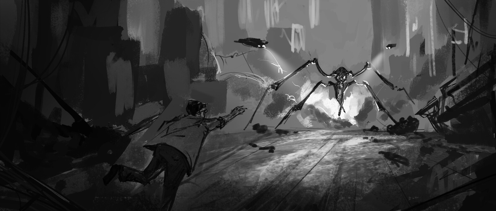 Early sketch for frame 03