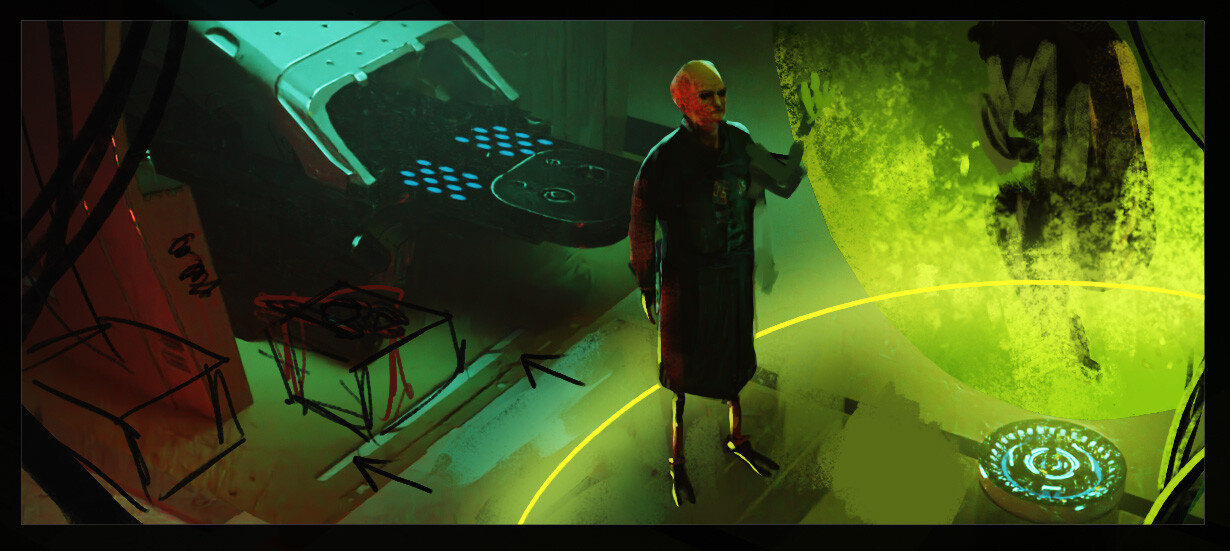 Colour sketch for frame 01