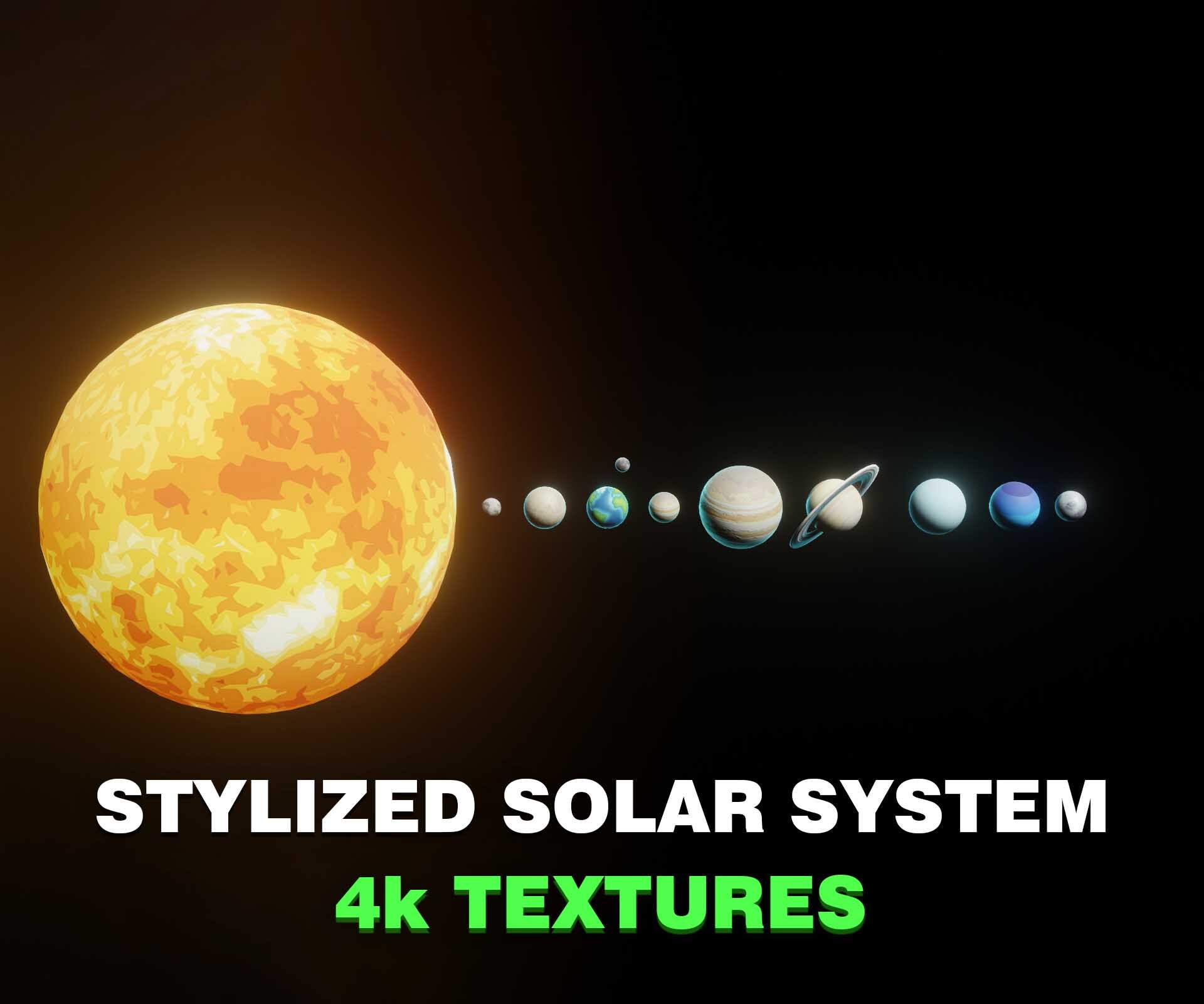 ArtStation - Stylized Solar System 3D Model 4k Textures