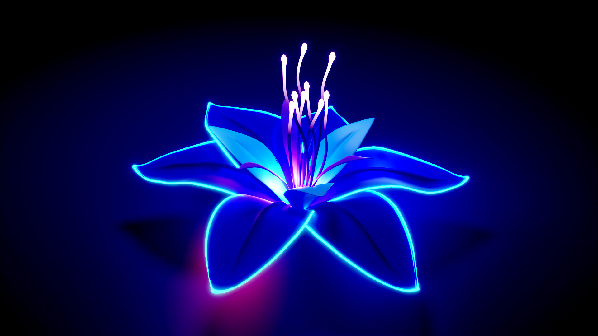 ArtStation - Neon flowers
