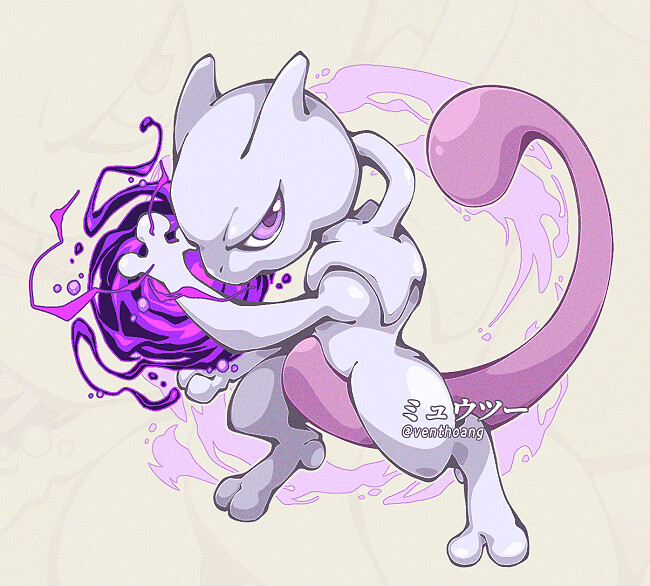 ArtStation - [FanArt] Mewtwo ミュウツー