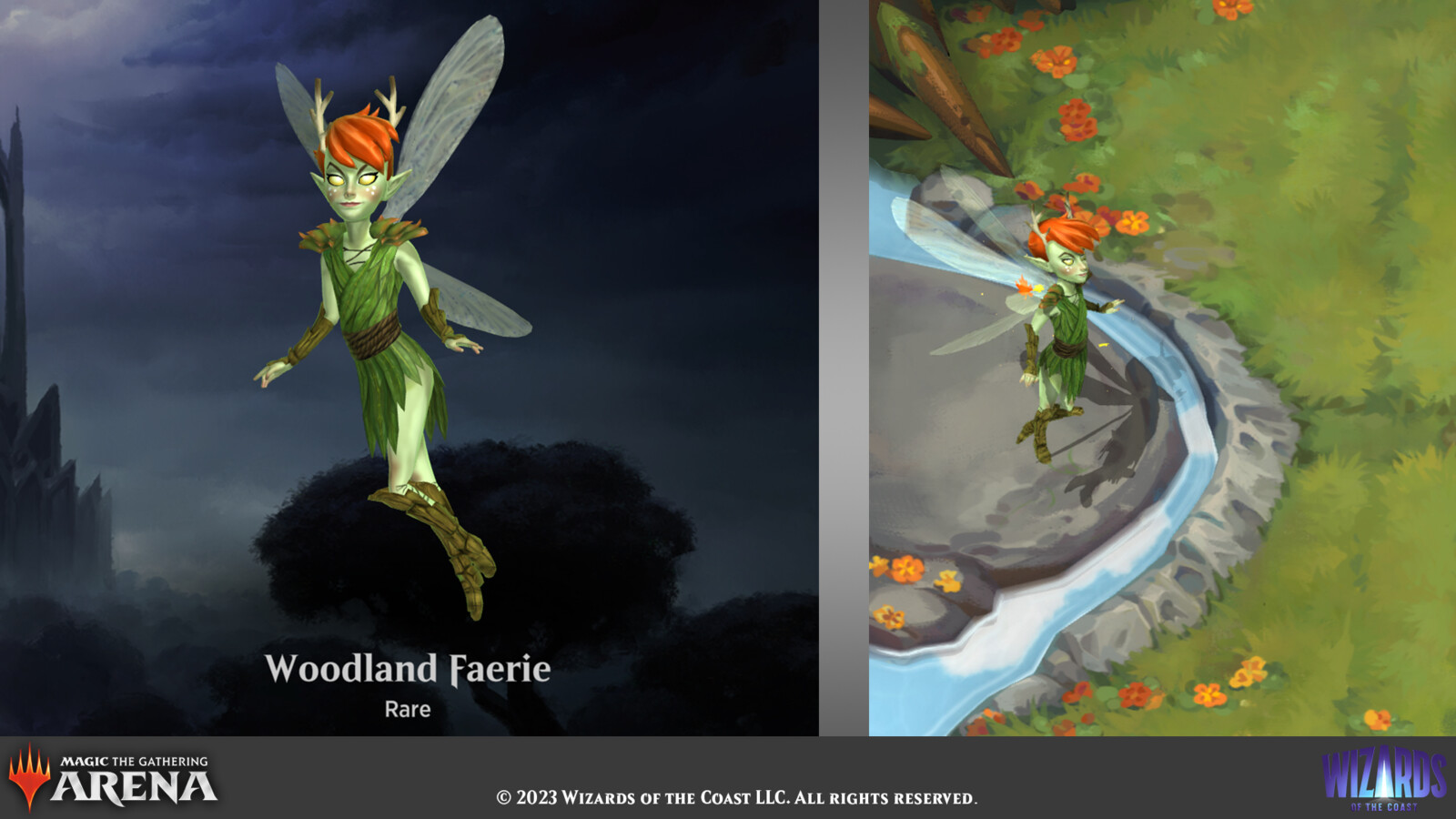 Select companion and game views for the Woodland Faerie