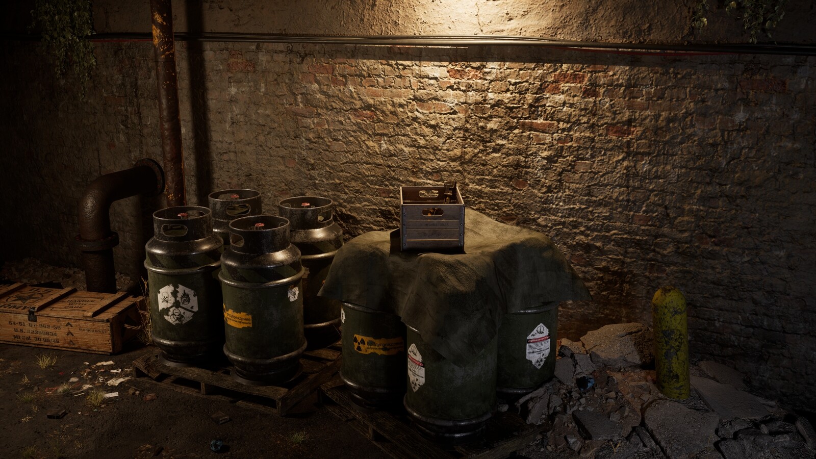 Used basic three point lighting in Unreal Engine 