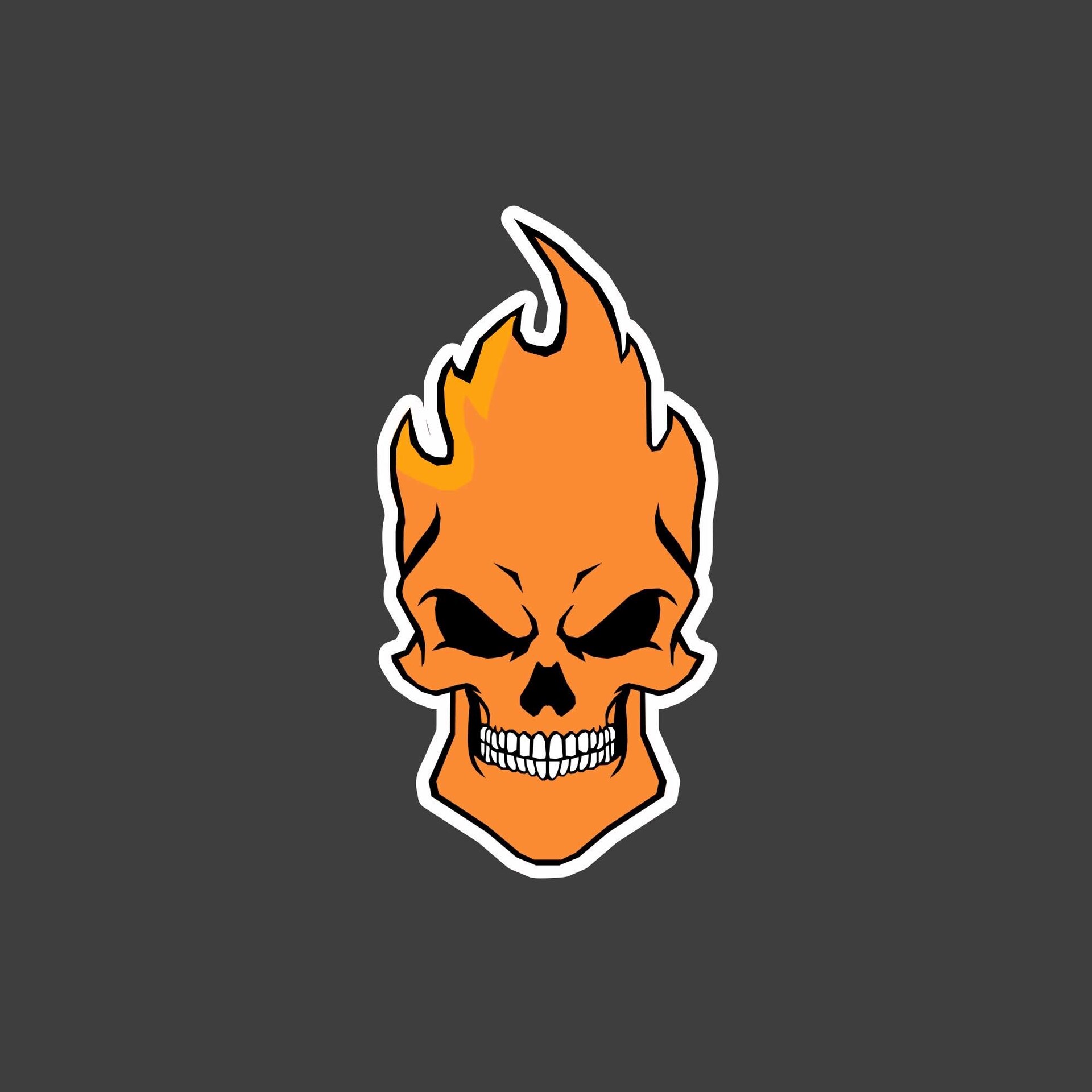 ArtStation - “Flaming Skull”