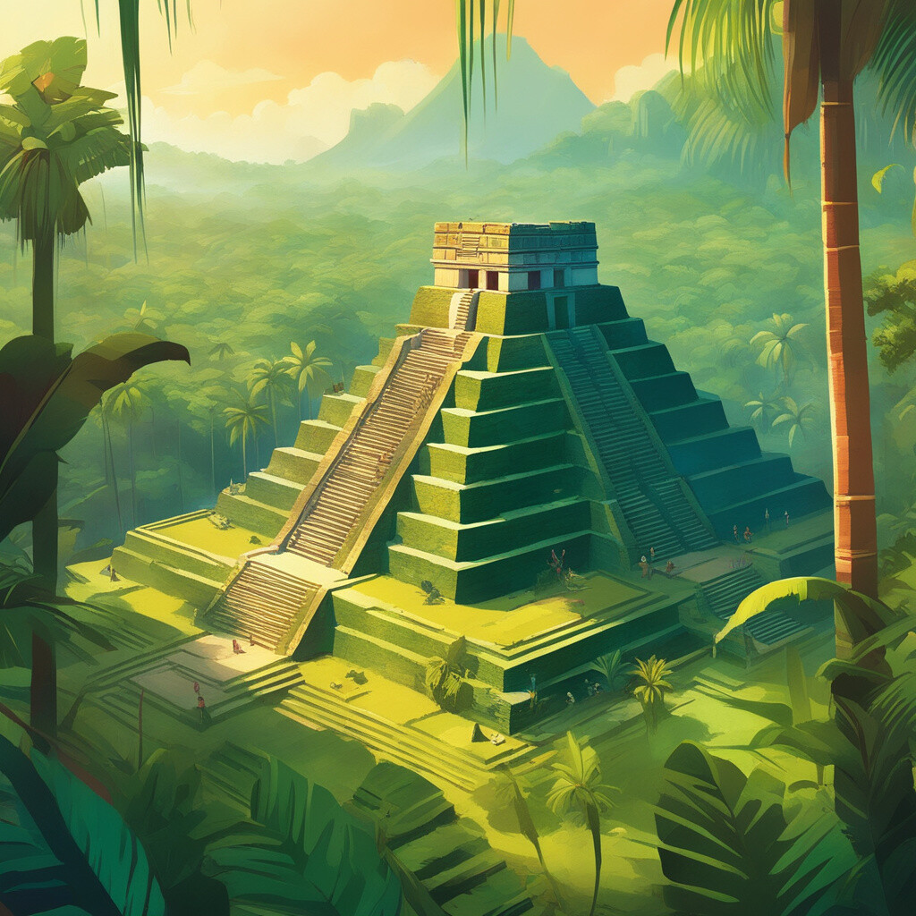 ArtStation - mayan ruins in the jungle