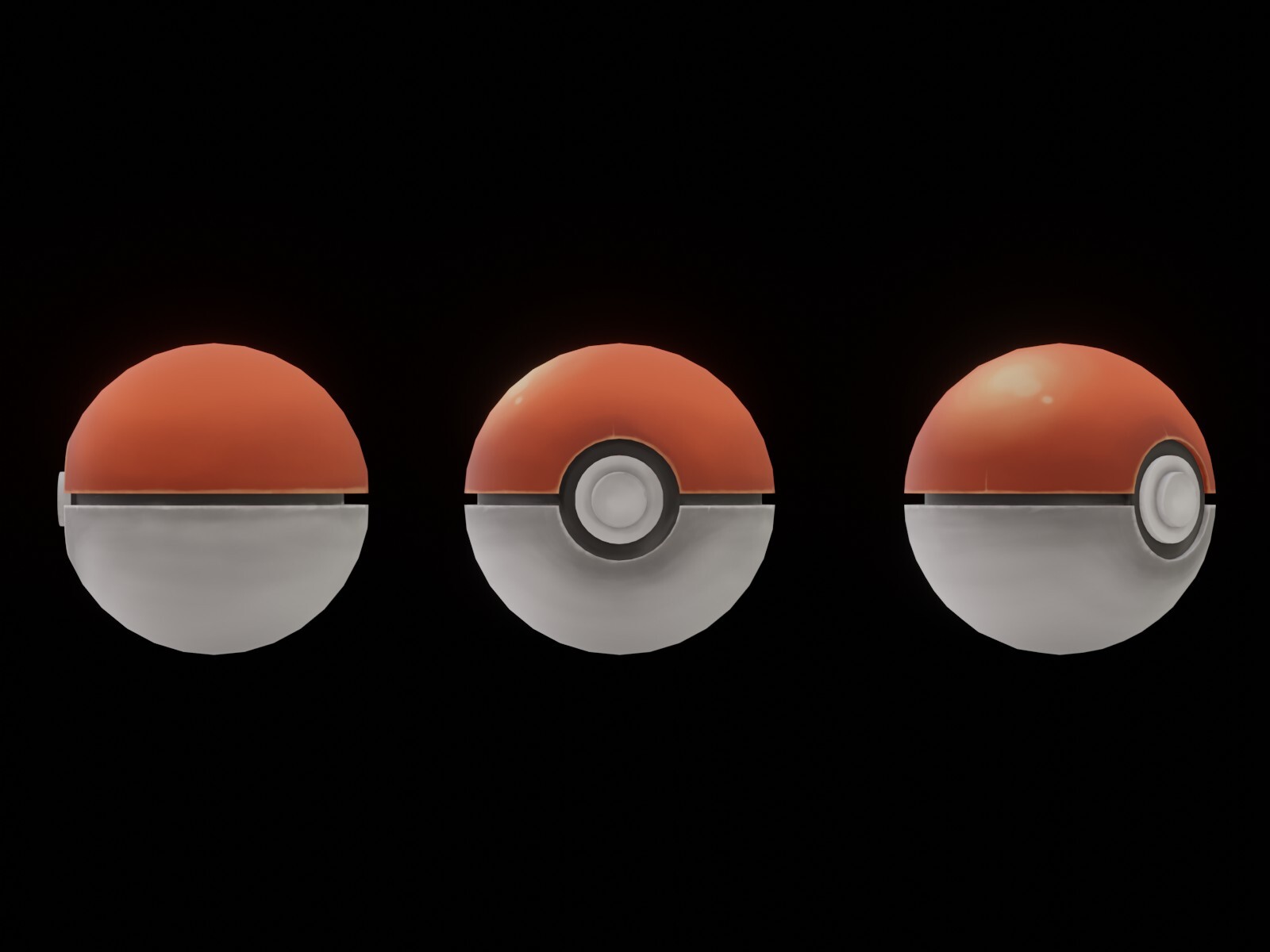 Low Poly Pokeball on Behance