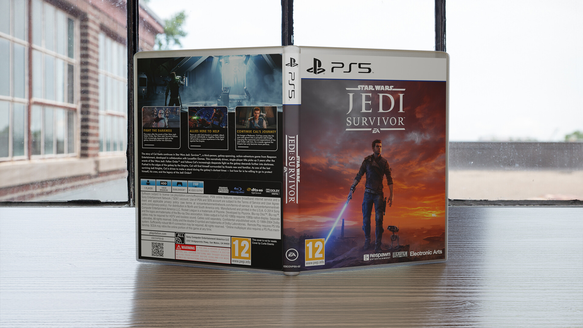 ArtStation Star Wars Jedi Survivor Custom PS5 Cover