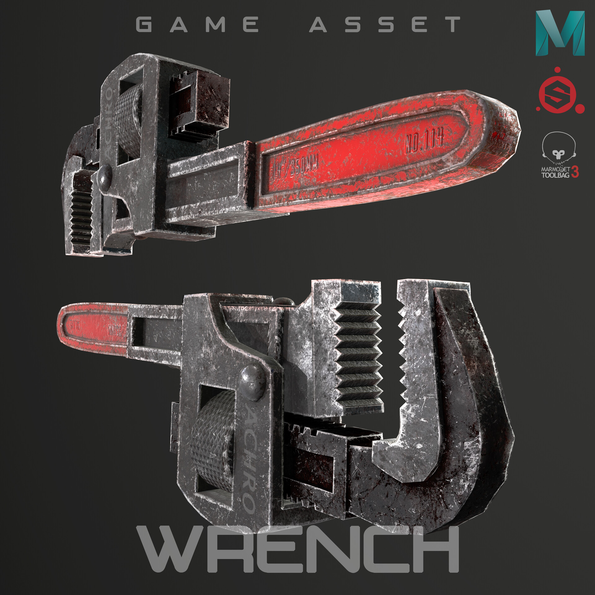 ArtStation Wrench Game Asset