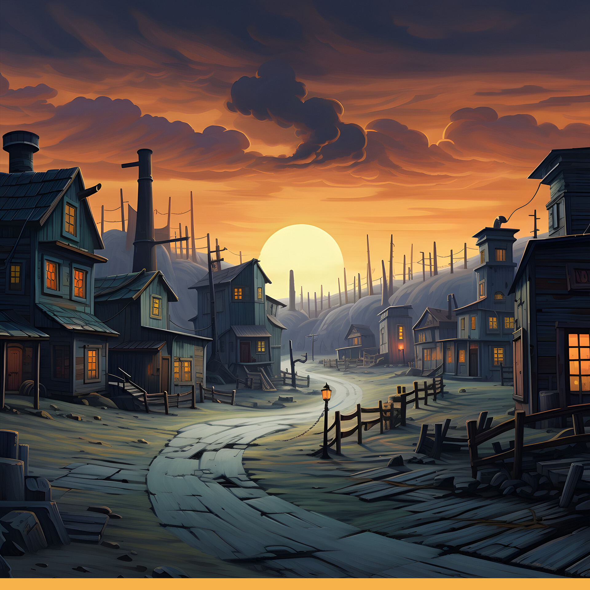 ArtStation 303 Cartoon Ghost Town VOL47