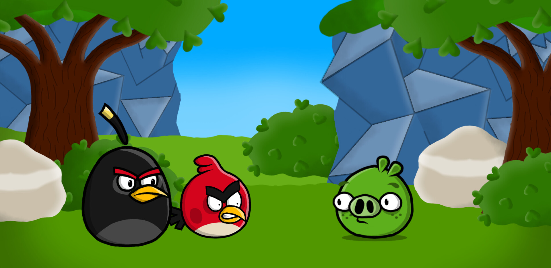 ArtStation - FNF : Indie Cross - Sans Full Week (Angry Birds Mix)