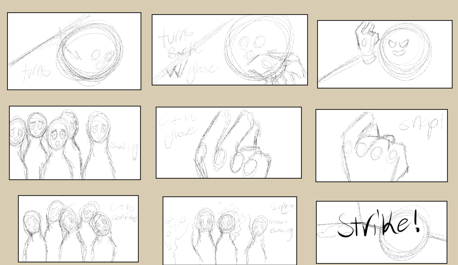 Bowling Animation Storyboard