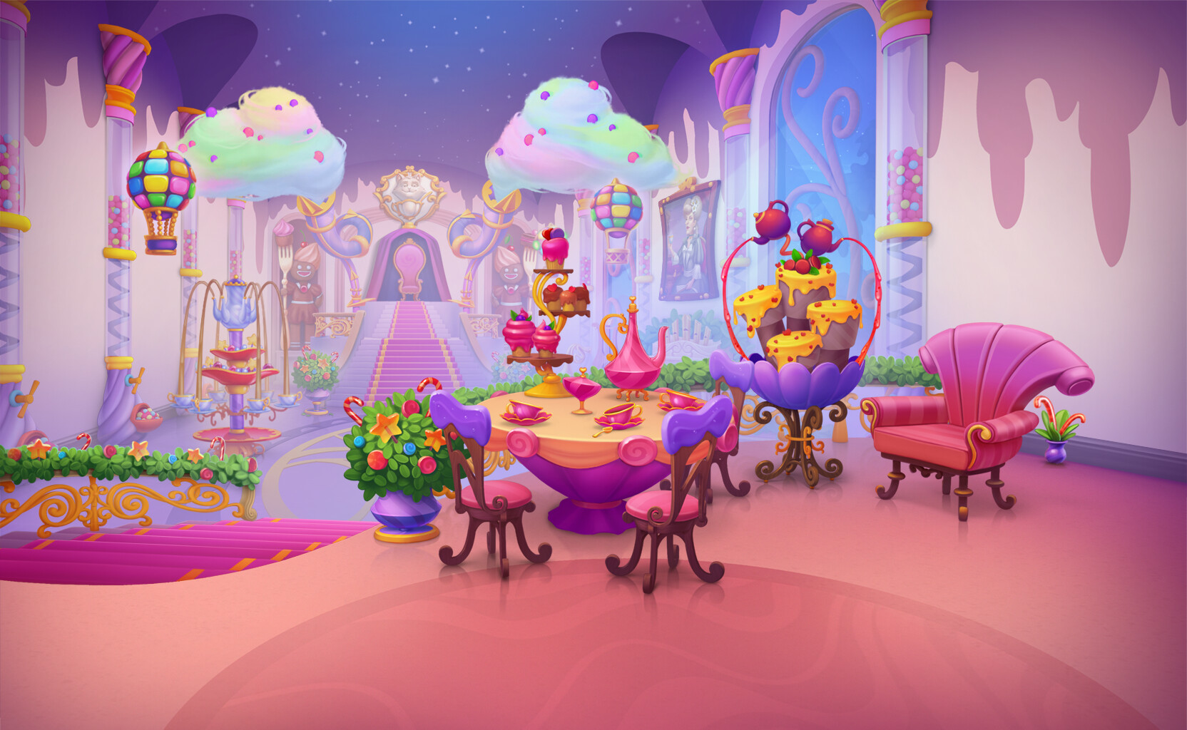 ArtStation - Homescapes. Palace room, image size:1664x1024