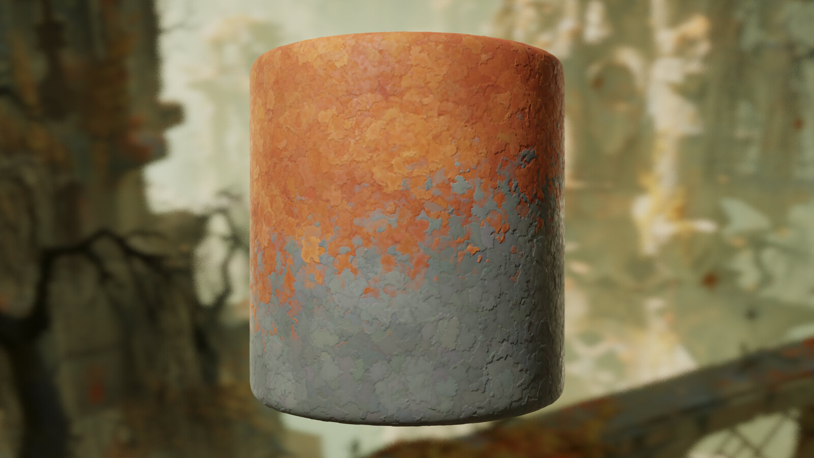 Red lichen and blue lichen (height blended)