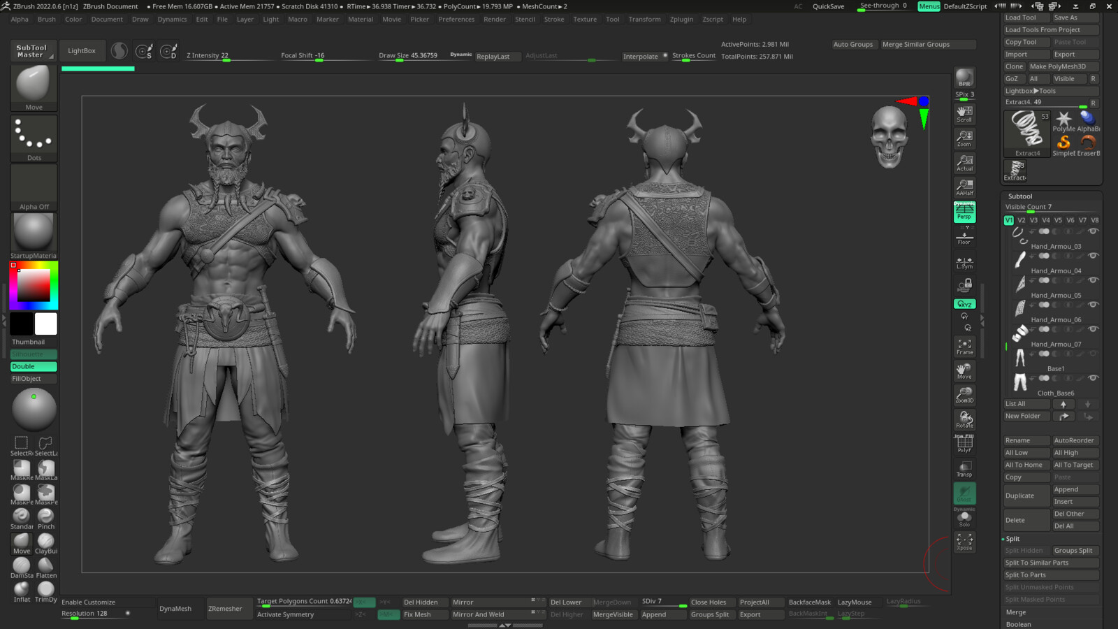 Full detailing in Zbrush