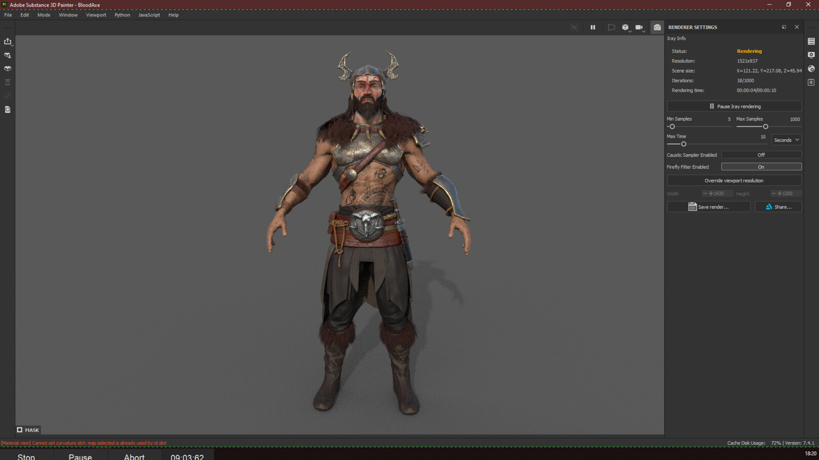 First full texture in Substance Painter
