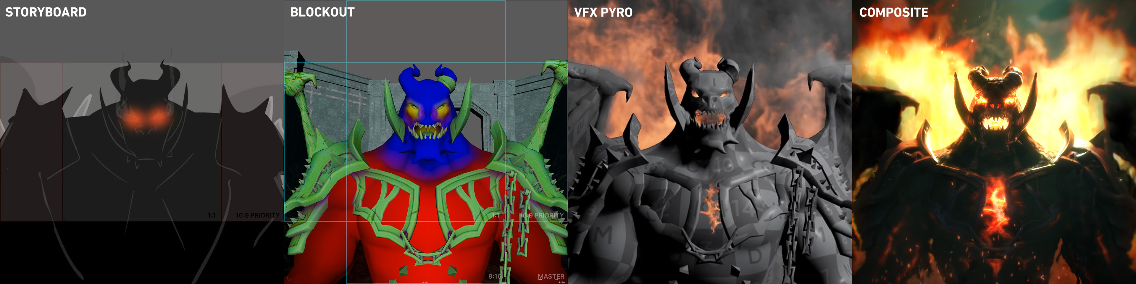 Shot progression of the final shot, revealing the Balrog tease for the raid. 