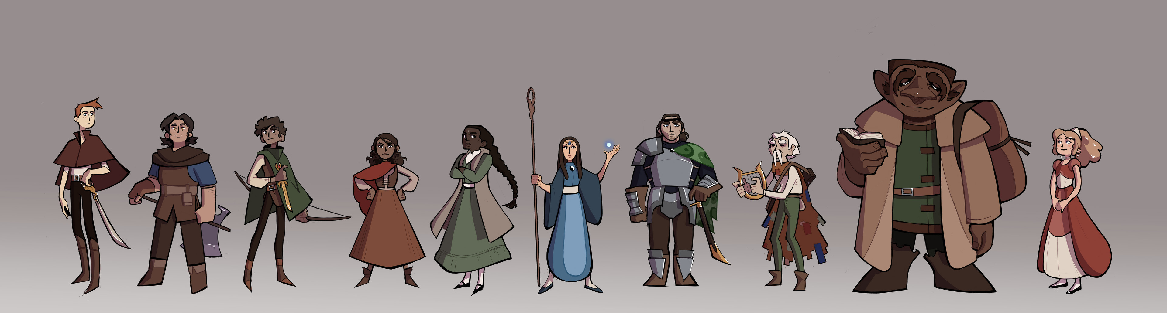 The full lineup of protagonists from The Eye of the World