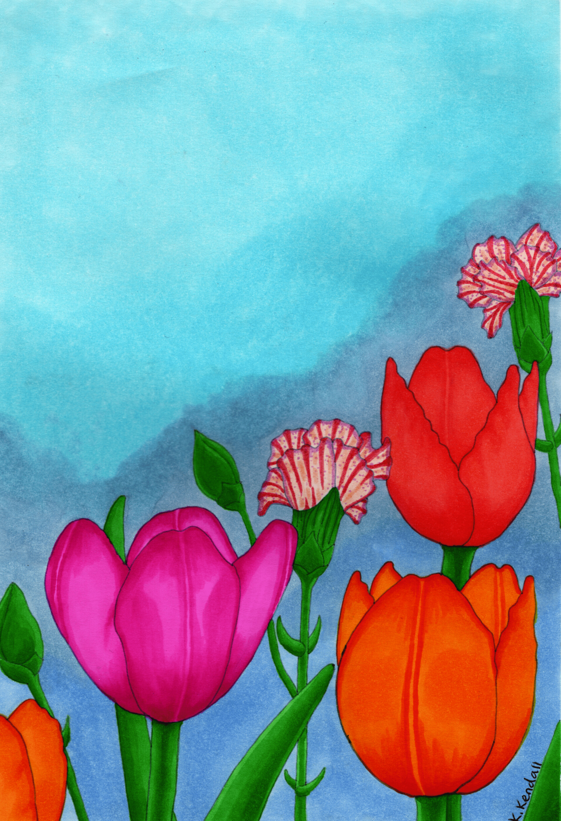 ArtStation - Tulips and Carnations cropped