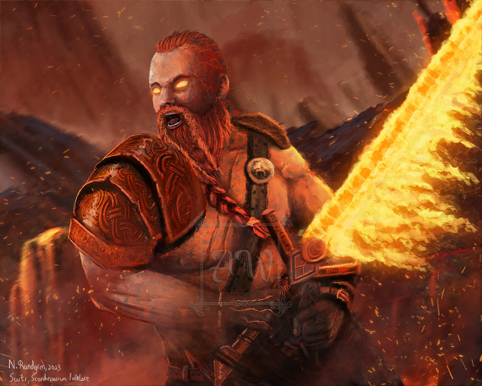 ArtStation - Surtur, Guardian of Muspelheim