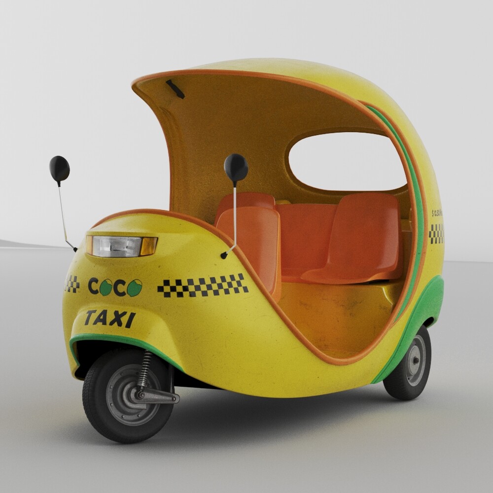ArtStation - Coco Taxi 3D Model