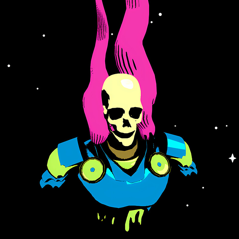 Space Skull Knight Stylized - WIP 