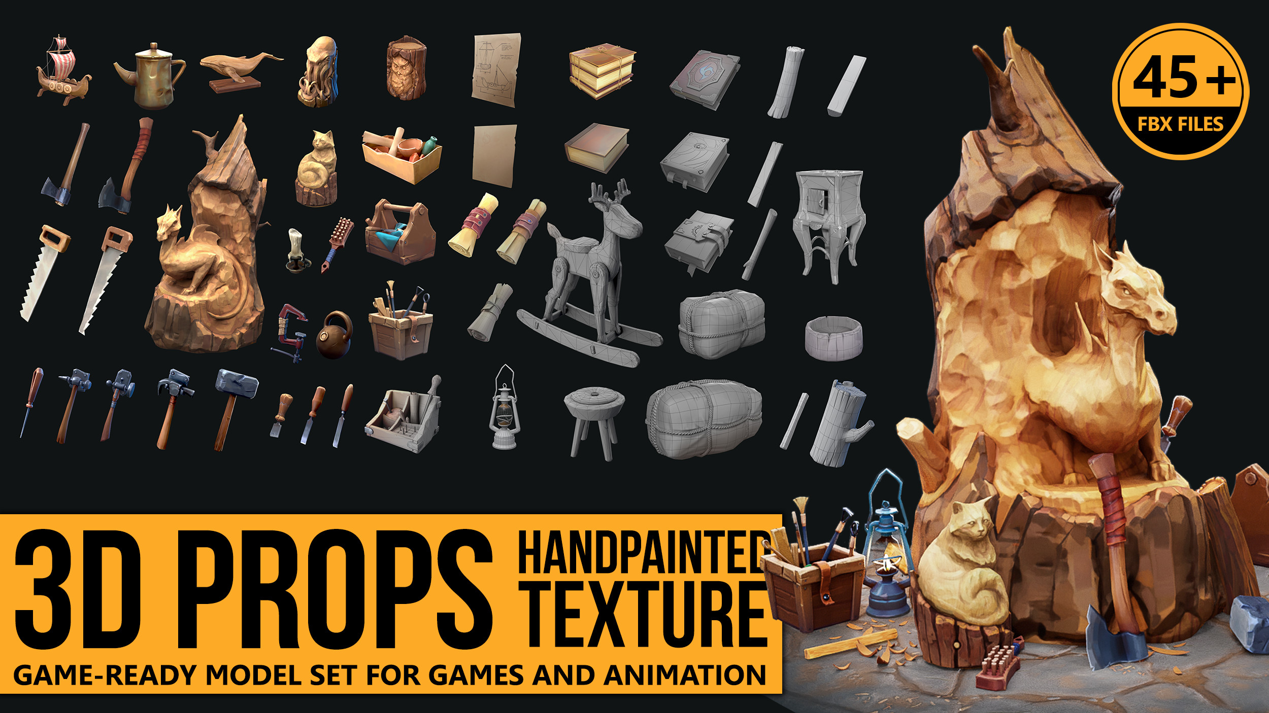 You can now buy the props here: https://www.artstation.com/a/30957001