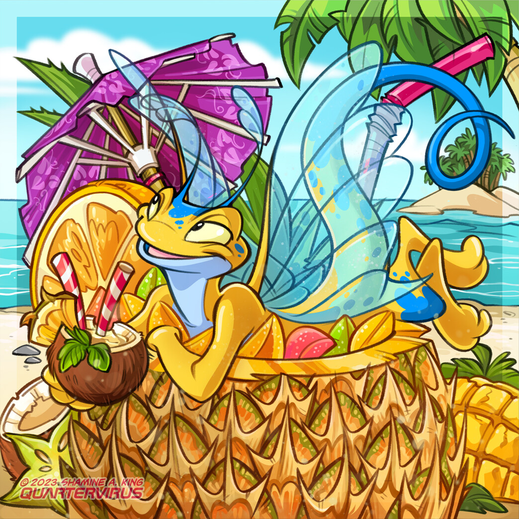 Is the pineapple gigantic? Is the coconut weeny?

He screams, for he does not know.