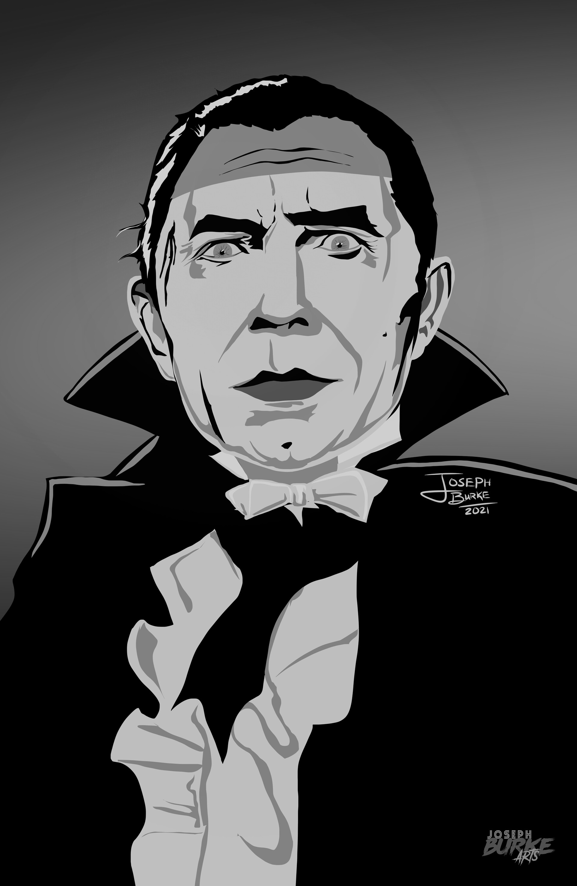 ArtStation - Bela Lugosi's Dracula 1931 Vector Portrait