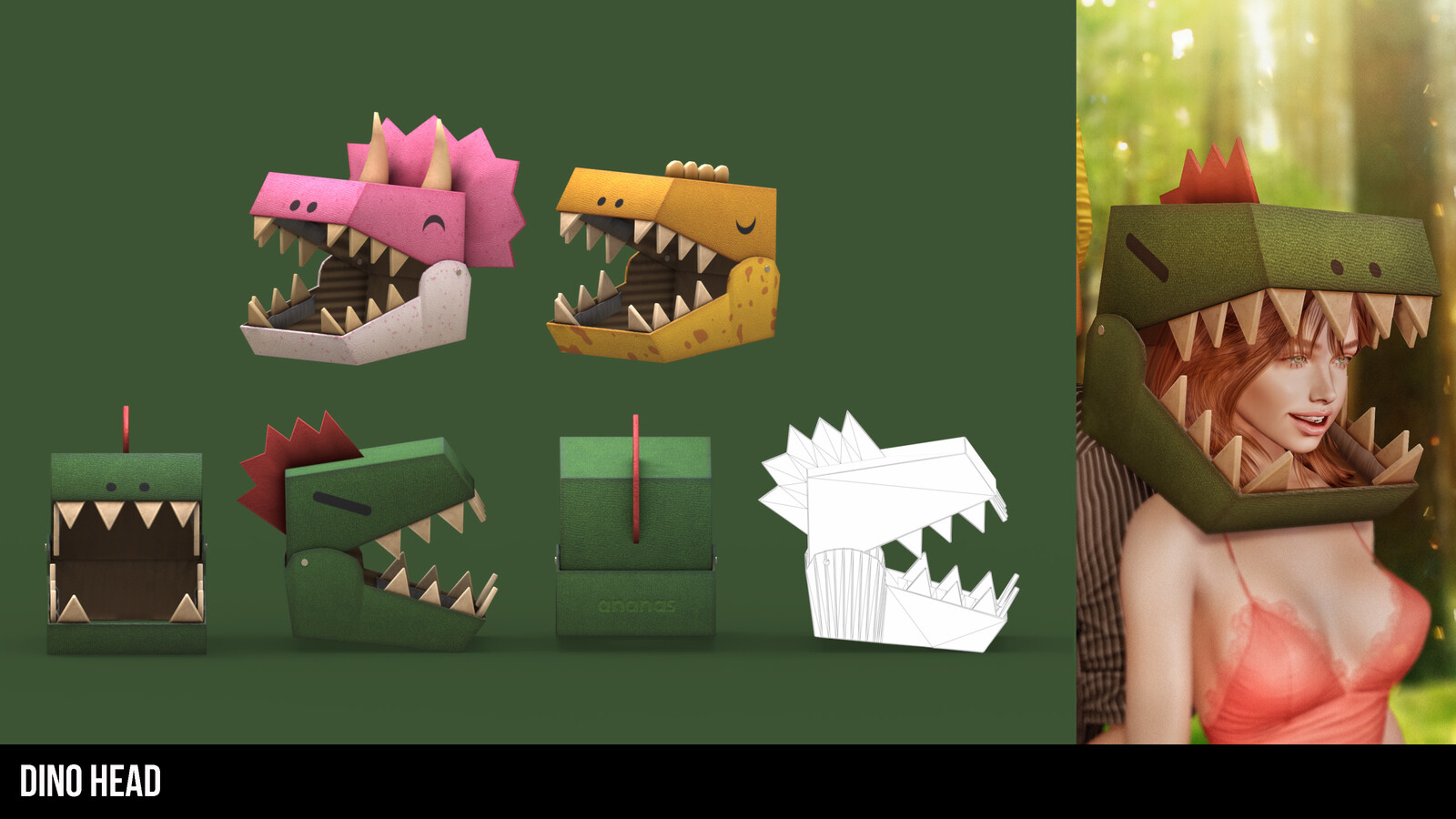 Dino Head Accessory