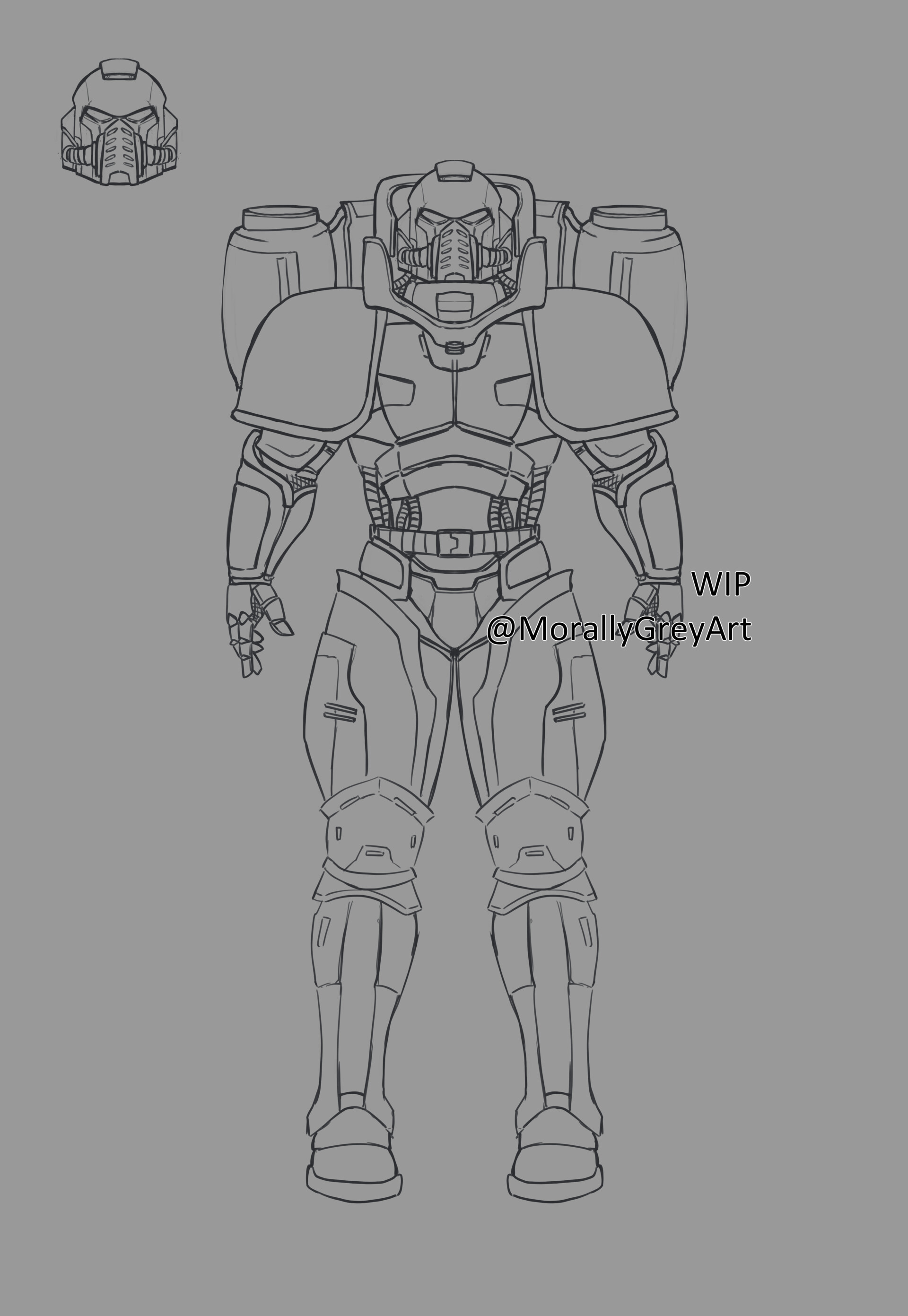 ArtStation WIP Warhammer 40k Space Marine Fan Redesign artstation-wip-warhammer-40k-space-marine-fan-redesign