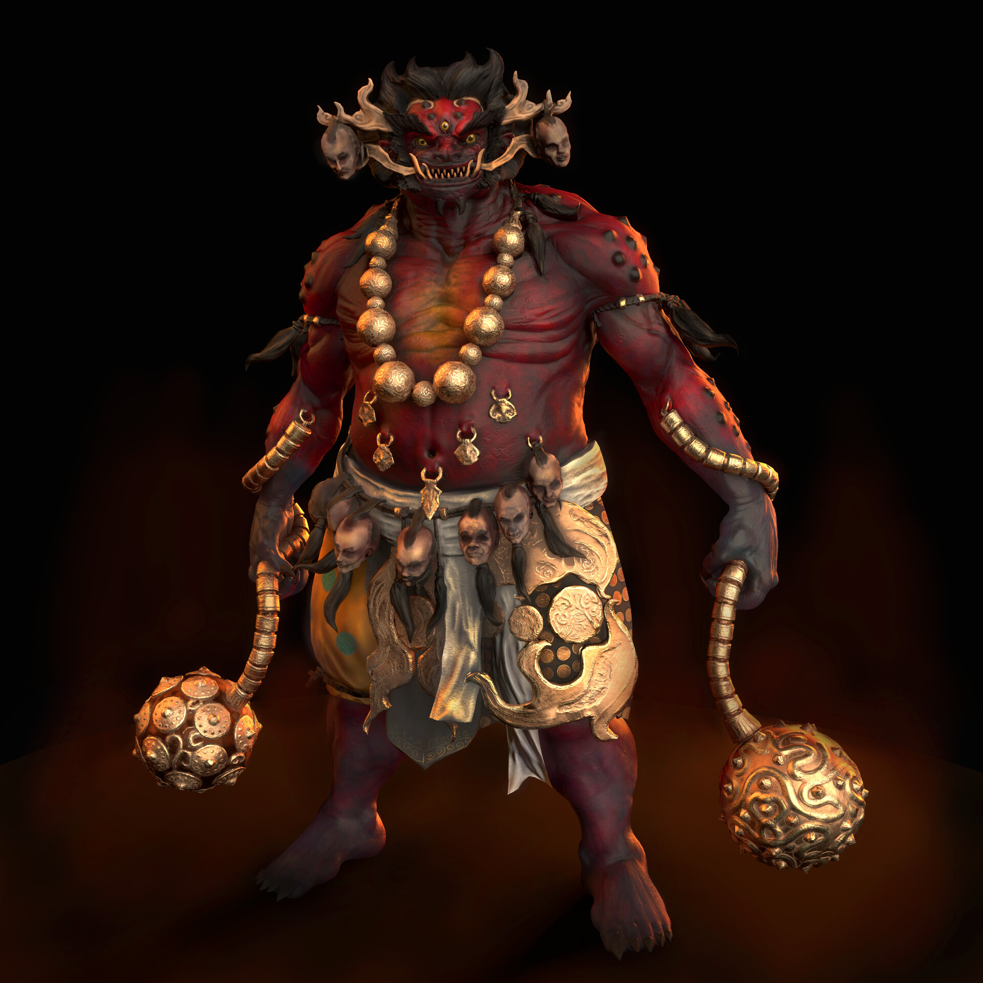 ArtStation - Oni of Blood (Rising Sun fan art)