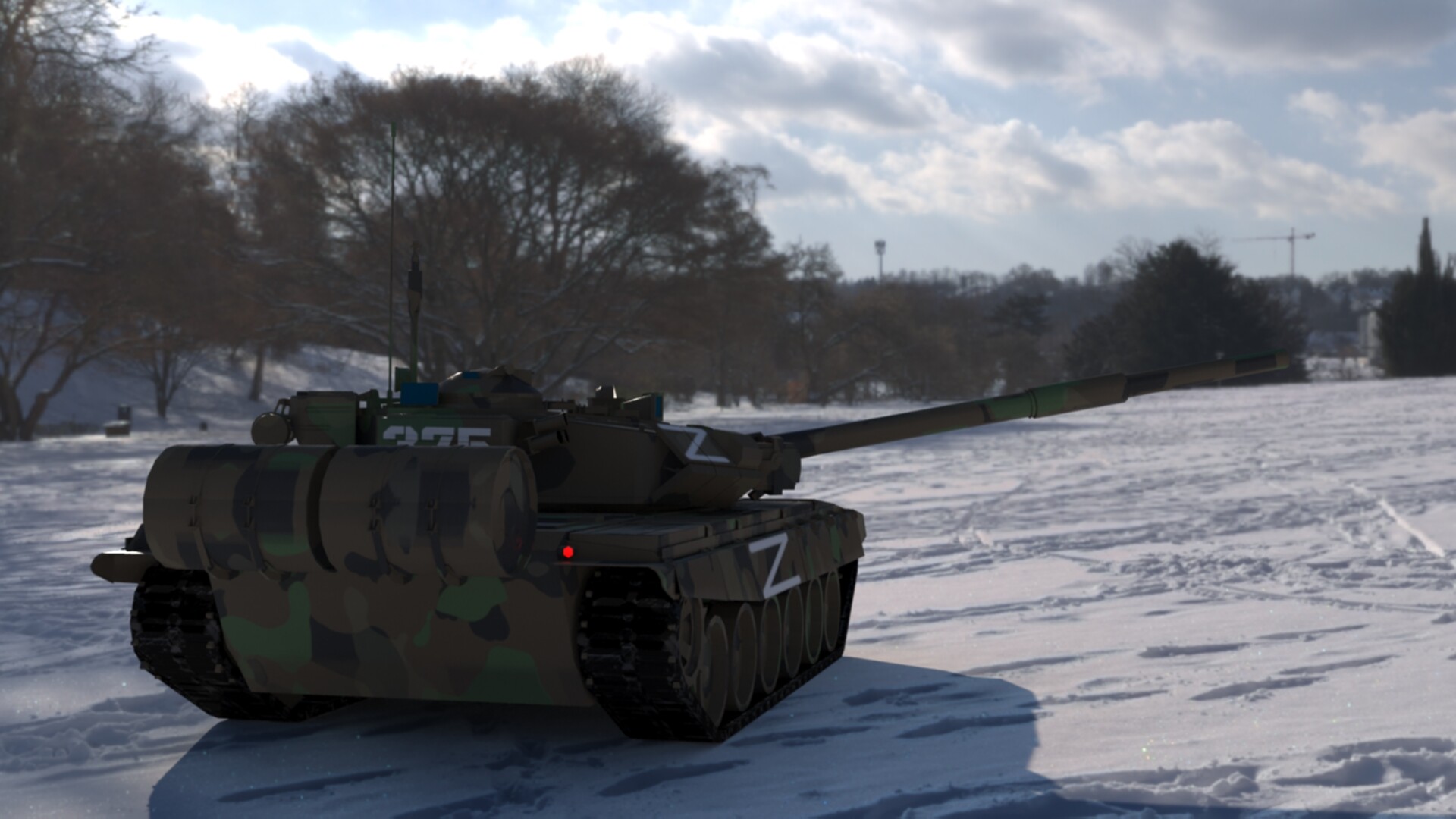 ArtStation - T90A Main Battle Tank - Iconic Z Marking | Game-Ready.