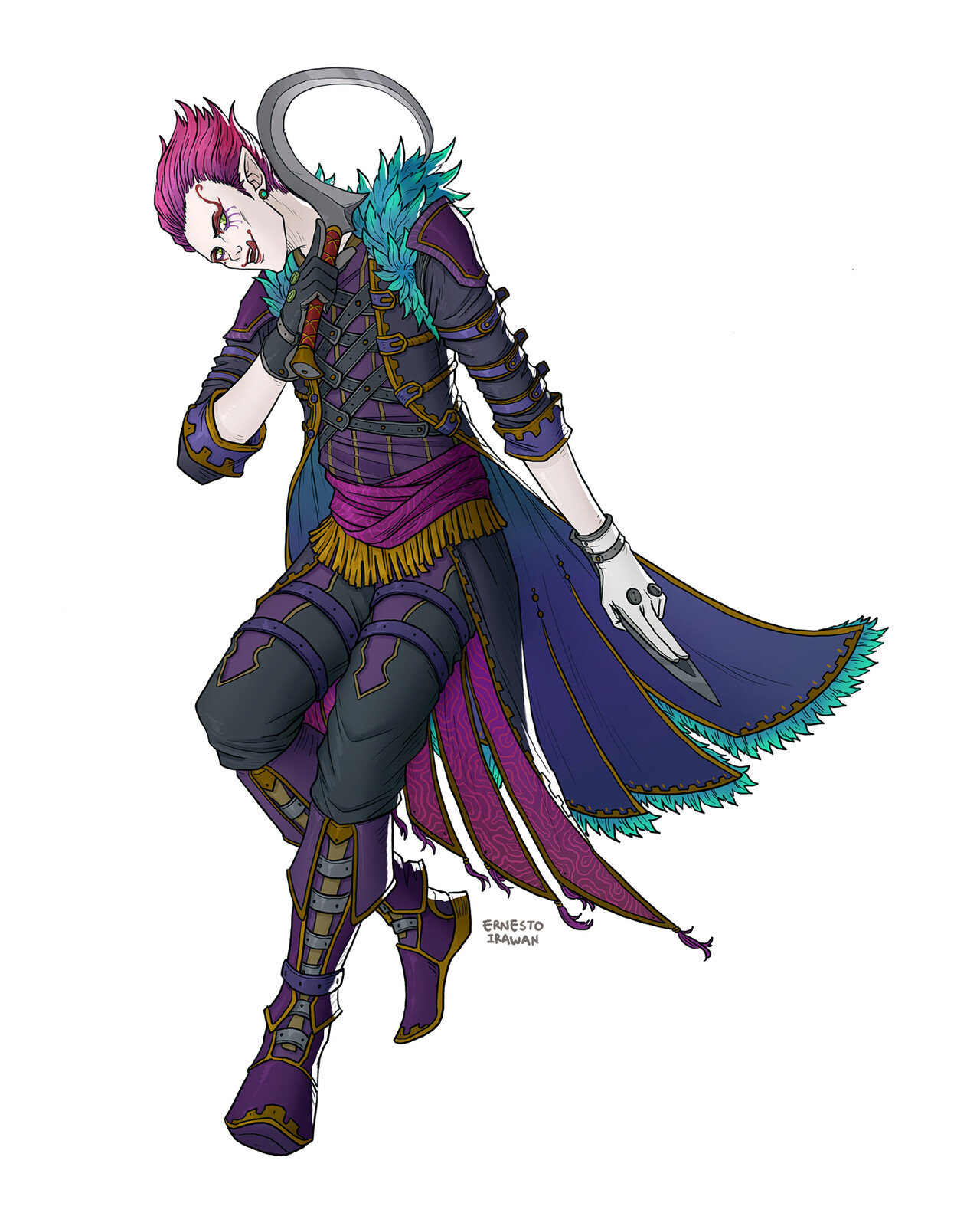 Criss-Cross Mulligan, Half-Elf Warlock