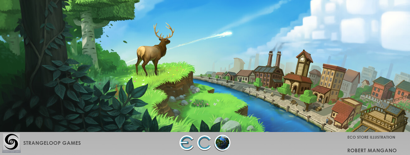 Eco store illustration