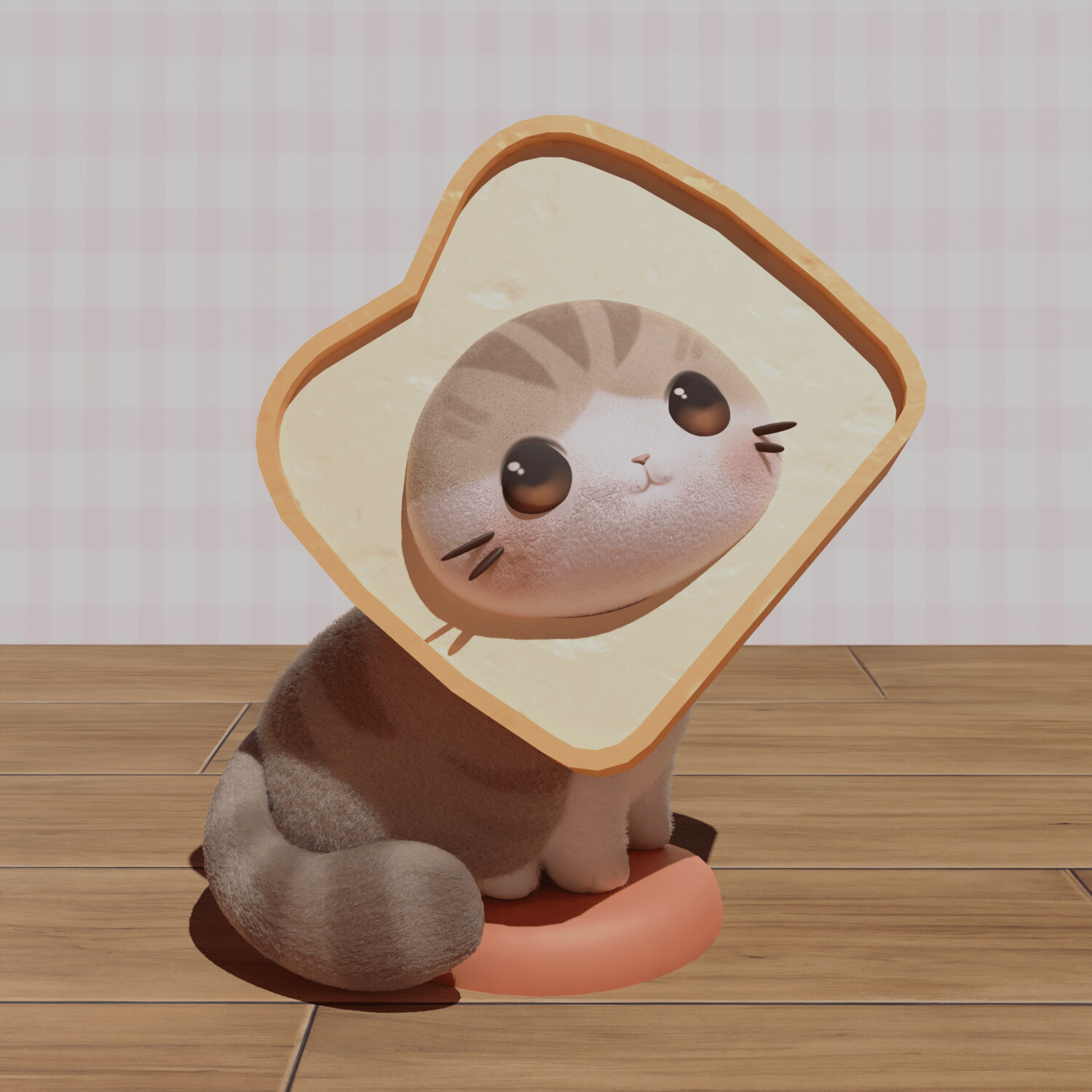 ArtStation - Floppa the bread plush