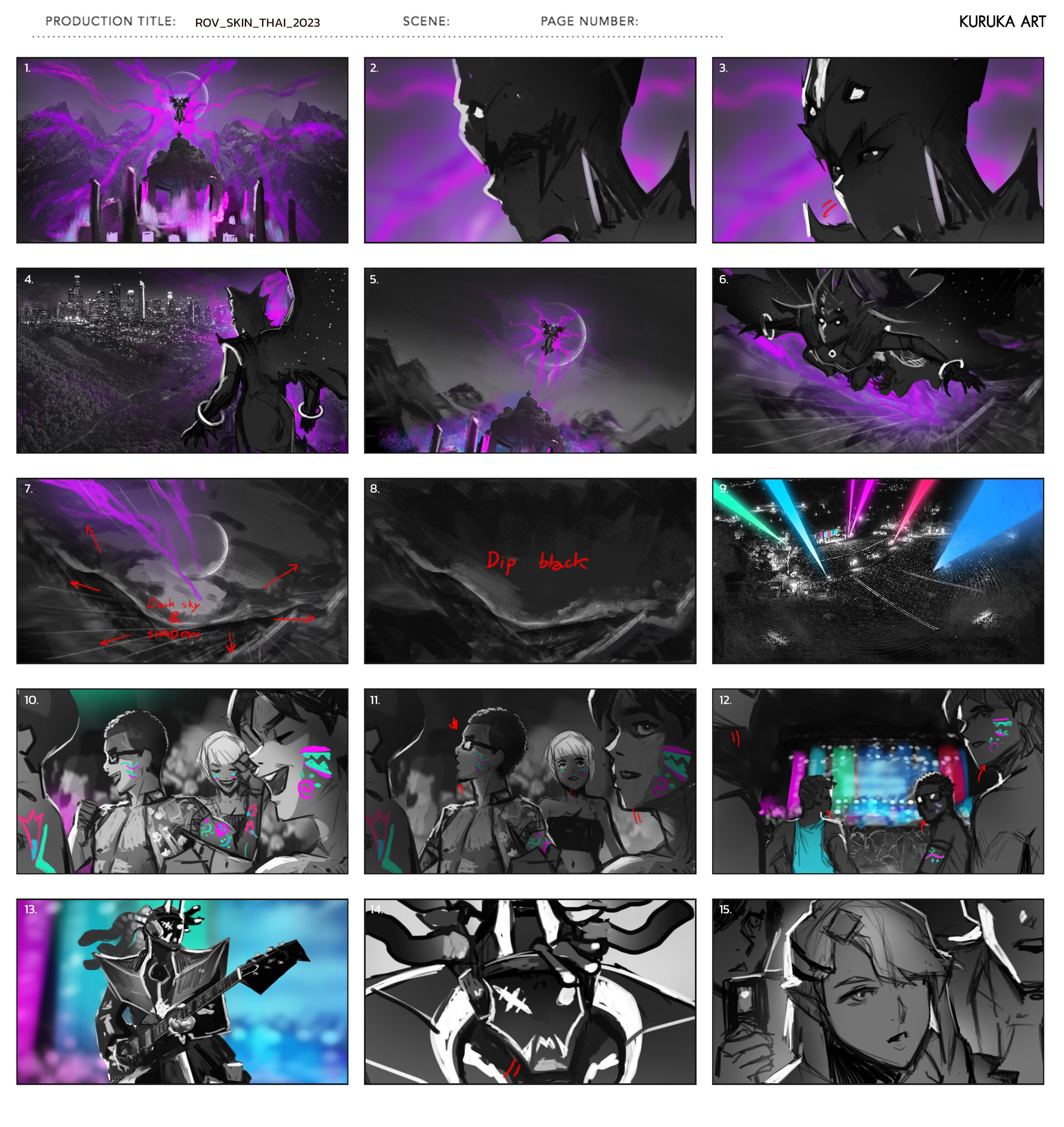 ArtStation - Garena RoV Storyboard : จันทรคราส ลอเรียล - เทพีราหู